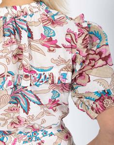 เดรสแม็กซี่พิมพ์ลายหลากสีสวยงาม ไซส์ใหญ่ แขนสั้น สำหรับฤดูร้อน สไตล์ลำลองสำหรับผู้หญิง ลายพิมพ์ Lola สุดพิเศษ - Product Image 4