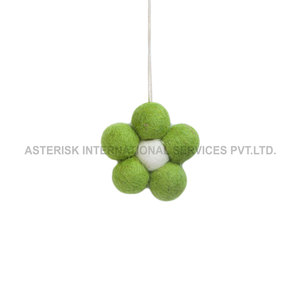 Guirnalda decorativa de flores de fieltro de Nepal hecha a mano, juego de pompones de lana, tamaño personalizado, 10/20 Uds., para el Día de la graduación, Día de Acción de Gracias, Día de la madre - Product Image 5