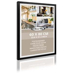 Handmade 60 X 80 cm Black Wood Finish Picture <b>Frame</b> Pine Wood Hanging <b>Poster</b> <b>Frame</b> for Displaying Photos - Product Image 1