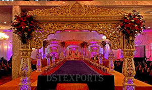 Mandap de mariage élégant à thème ouvert, style Bollywood, très demandé pour mariages anglais au Royaume-Uni, ensemble de mandaps portables personnalisés pour événements aux États-Unis - Product Image 6