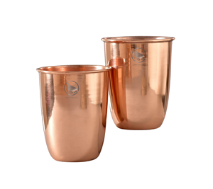Juego de tazas de diseño martillado para mantenimiento de salud de 300ml personalizable, vasos de agua alcalinos de cobre Ayurveda puro con OEM de dos piezas - Product Image 5