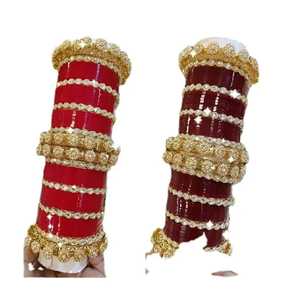 Pakistan & ấn độ thời trang punjabi văn hóa mặc Bridal Shiny chudiyan <span class=keywords><strong>Bangles</strong></span> bộ chất lượng tốt nhất kim loại churian Set <span class=keywords><strong>Ladies</strong></span> - Product Image 2