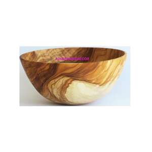 natures charm with this rustic <b>wooden</b> <b>bowl</b> skillfully hand-carved from solid wood. - Product Image 5
