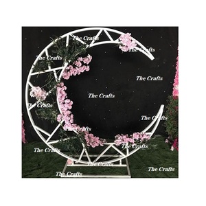 Toile de fond de mariage en métal de couleur blanche avec toile de fond de la plus grande qualité pour une utilisation décorative intérieure et extérieure - Product Image 1