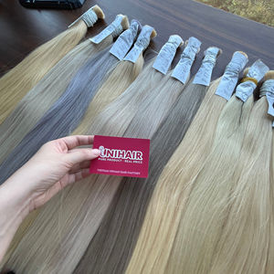 100% cabello virgen de Vietnam Real, color rubio, cabello virgen a granel, cabello humano vietnamita - Product Image 1