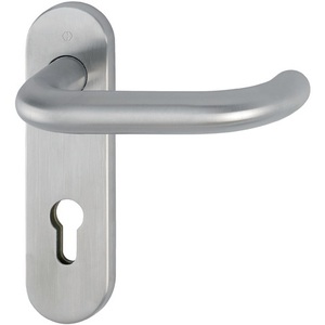 Ensemble de protection incendie en acier inoxydable Paris FS-E138/353KH F69 D/D pour portes d'épaisseur 40-65 mm, accessoires de décoration de bureau PZ arrondis DIN - Product Image 1