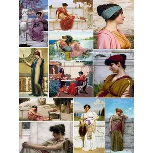 Montaje J. Godward Woman Girl Beauty Tile Mural Wall Backsplash Mármol Cerámica Categoría de producto - Product Image 1