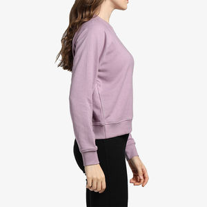 Sudadera de cuello redondo con bordado raglán para mujer de alta calidad, 300g, peso de tela, impresión Digital, manga completa informal de invierno - Product Image 2