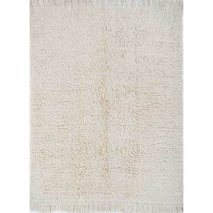 Tapis en laine ivoire Zuri noué à la main, motif abstrait uni, tapis de salon pour entrée et couloir, Puzzle-Pae-426 pour adolescents - Product Image 1