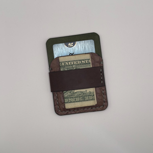 Portefeuille mince de porte-cartes en cuir véritable fait main élégant avec des bords brunis Organisateur durable pour les hommes HLC-0196 - Product Image 3