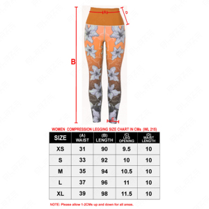 Leggings de yoga sans couture en élasthanne/nylon à taille élastique de haute qualité pantalons de sport de fitness imprimés personnalisés pour les amateurs - Product Image 6