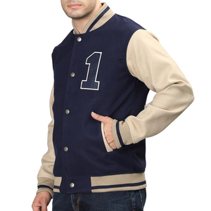 2025 chaqueta universitaria de baloncesto de la mejor calidad para hombres al por mayor OEM personalizado invierno 100% cuello alto de lana con posición de logotipo frontal - Product Image 4