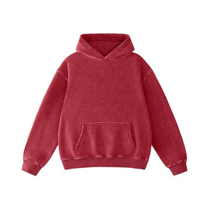 Custom Polyester/Cotton Acid Washed Oversized Vintage Streetwear Hoodie Pullover Unisex Heavy Weight Winter <b>Sweatshirt</b> Boxy - Product Image 6