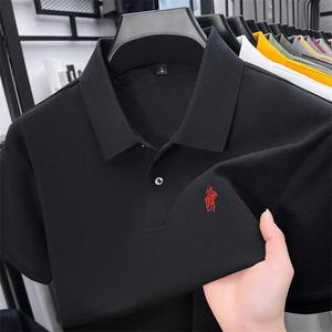 เสื้อเชิ้ตแขนสั้นผู้ชายแบรนด์หรู สไตล์ลำลอง ผ้าเจอร์ซีย์ 100% ผ้าฝ้าย ขายดี แฟชั่นธุรกิจ ชุดกอล์ฟ เสื้อผ้าฤดูร้อน - Product Image 3