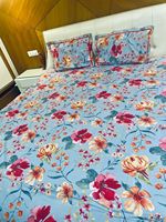 King Size Designer Bettlaken Set mit Kissen bezügen 100% hand gefertigter und weicher Stoff Perfekt für Premium Home Decor