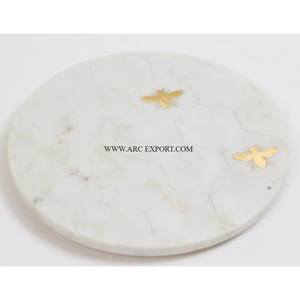 Admirable diseño hecho a mano clásico mármol sólido servidor Ware bandeja mejor calidad gran tamaño Hogar y boda fiesta bandejas - Product Image 3