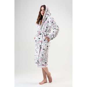 Robe à capuche douce à manches longues pour femme avec poches, sweat-shirt confortable - Product Image 3