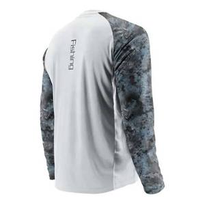 เสื้อเจอร์ซีย์แขนยาว 90% โพลีเอสเตอร์+10% สแปนเด็กซ์ UPF 50 กันน้ำ แห้งเร็ว ทรงคอกลม ระบายอากาศได้ดี เหมาะสำหรับออกกำลังกาย พิมพ์ลายได้ตามต้องการ สำหรับตกปลา - Product Image 6
