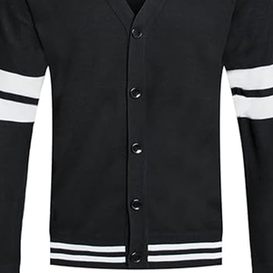 International Black Design Custom Embroidered Knit Cardigan Sweater For Sorority fraternity College Varsity Sweater For Unisex - Product Image 4