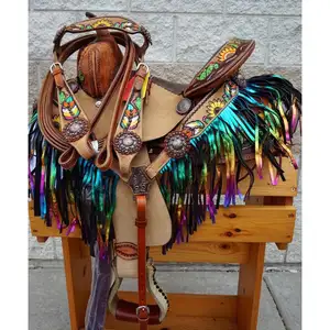 Most Selling New Floral Design Western Youth Horse Trail Barrel Horse Saddle Available at Low Price from India