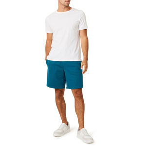 Logo brodé personnalisé hommes été décontracté course à pied tricoté polaire sport Jogger coton taille élastique Sweat Shorts solide bouffée - Product Image 6