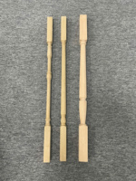 Balustres et colonnes d'escalier modernes en bois de peuplier de haute qualité, pièces personnalisables, finition écologique, pour balcon et villa