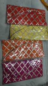 กระเป๋าคลัทช์ปักลายโกต้าสำหรับทำงานของผู้หญิงกระเป๋าแฟชั่นโบฮีเมียนเชือกผูกวินเทจของขวัญคืนสำหรับแขก - Product Image 3