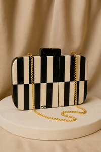 Sang Trọng Làm Bằng Tay Bền Thân Thiện Với Môi Nhựa Gỗ Ly Hợp Hình Học Inlay Thiết Kế Crossbody Chuỗi Ví Biểu Tượng Tùy Chỉnh Buổi Tối Túi - Product Image 2