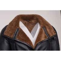 Manteau long en peau de mouton véritable noir pour femme, col en fourrure de renard, respirant, imperméable, séchage rapide, chauffant, tricoté – Nouveauté OEM très prisée