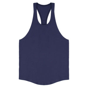 Vêtements de sport pour hommes, débardeur d'été en coton 100% tricoté, respirant, col rond, gilet musculaire décontracté, haut sans manches - Product Image 3