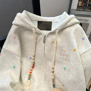 Hiver Version coréenne Tie Dye Print Loose All Fashion Casual Womens Hoodie New Top Coat for Women - Product Image 4