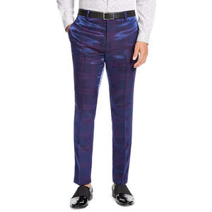 INC International Concepts Pantaloni slim fit da uomo a quadri iridescenti viola taglia 34X30 - Product Image 1