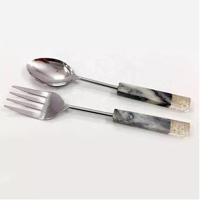 Stainless Steel Cheese Set in <b>Rose</b> <b>Gold</b> Plated Finished New Metal Cheese Set With Marble Handle <b>Top</b> Quality Metal Cutlery Set - Product Image 3