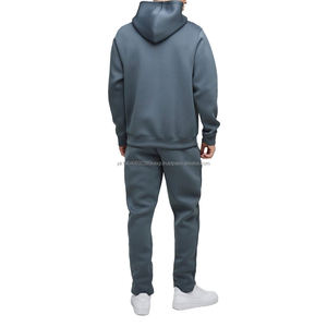 Ensemble survêtement brodé de haute qualité en gros avec logo personnalisé, deux pièces, sweat-shirt et pantalon de survêtement - Product Image 6
