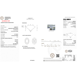 Bague Harper-Champagne avec diamant ovale de laboratoire de type Old Mine - Product Image 3