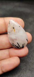 หินควอทซ์เจียระไนแบบรูไทล์ธรรมชาติอัญมณีหลวมสำหรับทำเครื่องประดับ - Product Image 3