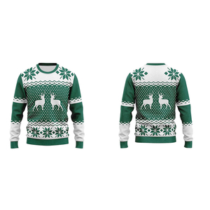 เสื้อสเวตเชิ้ตคริสต์มาสผู้หญิง ทรงโอเวอร์ไซส์ ผ้าฟลีซนุ่ม พิมพ์ลายเกล็ดหิมะ รับผลิตแบบ OEM ODM จำหน่ายส่งจำนวนมาก ผ้าผสมคอตตอน - Product Image 3