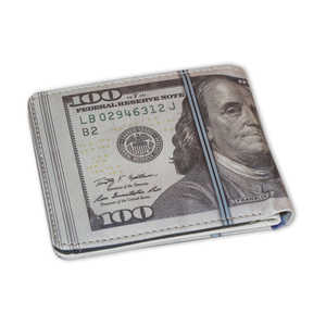 Portefeuille vintage en cuir à deux volets avec compartiment à monnaie, fermeture ouverte pour billets de banque, pour garçons, design antivol avec bouton - Product Image 1