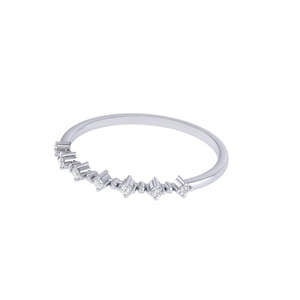 แหวนทองครึ่งวงพร้อมเพชรแท้14KT/18Kt บริสุทธิ์0.07ct น้ำหนักรวมสีเหลือง/กุหลาบ/ทองคำขาวได้รับการรับรอง - Product Image 6