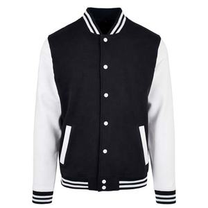 Chaqueta de béisbol personalizada para hombre, abrigo de lana de manga de cuero con parche, holgado, de gran tamaño - Product Image 1