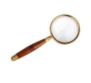 Loupe en métal intemporelle, loupe de lecture classique à main pour livres, documents, cartes, utilisation sur le bureau - Product Image 1