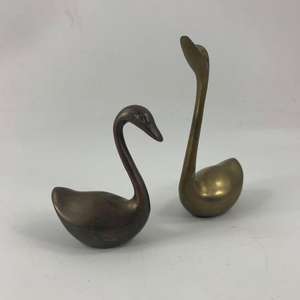 Antique Paire d'Oiseaux Or Sculpture Ensemble Fait Main En Laiton Antique Canard Figurine Décoratif Pièce Maîtresse Articles De Mariage Décors À La Maison - Product Image 6