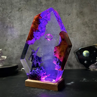 Lampe LED en résine faite à la main en forme de fleur, veilleuse, statue de plongée, thème sous-marin, cadeau Fête des Mères, marque Sack