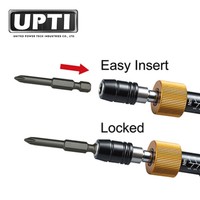 Tournevis rapide à entraînement hexagonal en polypropylène de haute qualité fabriqué à Taïwan par UPTI, finition chromée, 1/4'' (6,3 mm), pour bricolage industriel OEM