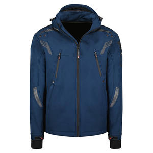 Nuevos puños elásticos ajustable con capucha de peso pesado Softshell chaqueta cortavientos para hombres al por mayor prendas de vestir a prueba de viento chaqueta de hombre - Product Image 6