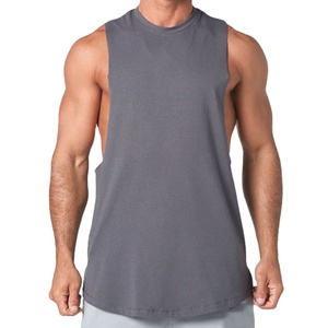 Camiseta Deportiva de Color Sólido, Precio de Fábrica al por Mayor, para Gimnasio, Entrenamiento Muscular, Corte Lateral Abierto, Ajuste Holgado, Unisex, Ropa de Yoga - Product Image 1