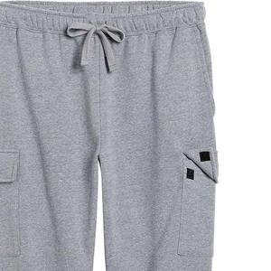 กางเกงออกกำลังกายเอวสูงสำหรับผู้ชายกางเกงผ้าแคนวาสน้ำหนักเบาออกแบบได้ตามต้องการ - Product Image 2