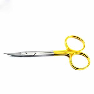 Tijeras de iris con su logotipo Instrumento médico Tijeras manuales de Iris a la venta Tijera recta y curvada de acero inoxidable alemán - Product Image 4