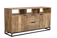 Meuble TV moderne en bois, buffet de 150 cm pour salon et appartement