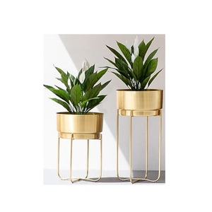 Maceta de Metal de diseño moderno de alta calidad personalizable para decoración interior o exterior del Hogar y el jardín acabado recubierto de polvo - Product Image 5